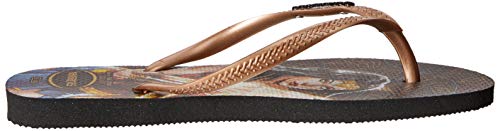 Chinelo Havaianas Slim Heroinas, Feminino, Preto, 39/40