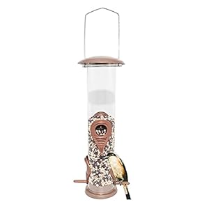 Ram© Hanging Bird Wild Birds Seed Feeder Station Mix Seed Blends Sunflower Heart Birdbath Heavy Duty Copper Bird Feeding Station 8 Inch