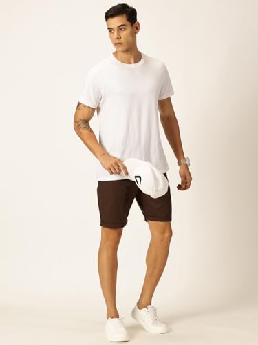 Image of Thomas Scott Men's | Solid | Mid Rise | Light Weight | 100% Cotton | Casual | Chino | Shorts for Men