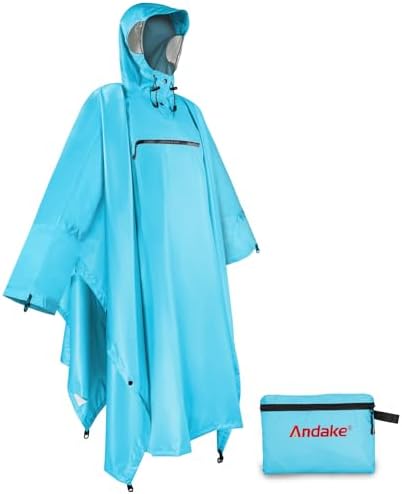 Andake Veste de Pluie Poncho, Imperméable Unisexe Pour Adultes Av...