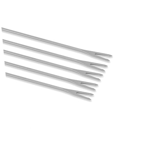 TOYANDONA 6piezas Brochetas Para Salchichas Tenedores De Barbacoa Mango De Madera Para Camping