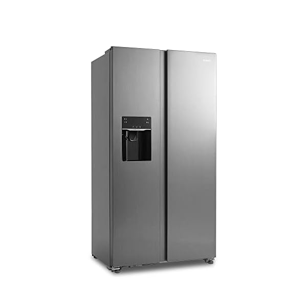 Side by Side Refrigerators with Ice Makers, 18.1 Cubic Feet No Frost Freestanding Freezer Fridge, 2 Doors Full Size Refrigerator for Kitchen Office Commercial