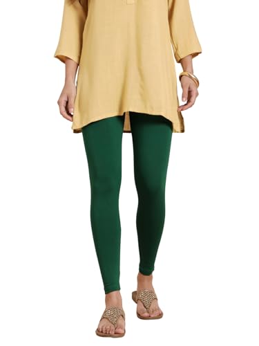 Image of TWIN BIRDS Super Stretchable Cotton Elasthane Fabric Ankle Length Leggings for Women