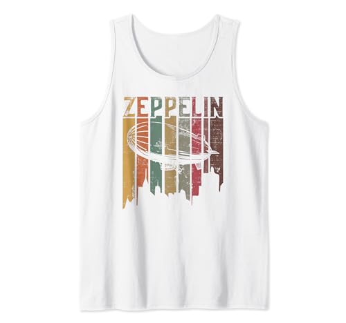 Vintage Retro Zeppelin - Dirigible dirigible envejecido Camiseta sin Mangas