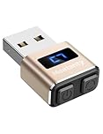 meatanty Metal Tiny Mouse Jiggler, USB Mover Undetectable, Automatic Wiggler with Screen, 3 Modes Mouse Moving Device, Giggler Toggler Juggler Keep Computer Laptop Awake Office Remote Work - Gold