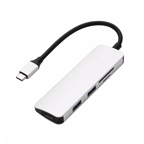 UKCOCO 5 1 Hub Tipo C Com Adaptador De Hub USB C Conversor Prata USB Tipo C Hub USB C Hub