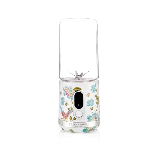Laura Ashley Portable Blender for Smoothies by VQ - Compact, Powerful & Easy to use USB Rechargeable Mini Blender for Shakes and Smoothies with 450 mL Bottle - Smoothie Blender for Kitchen/Gym/Travel