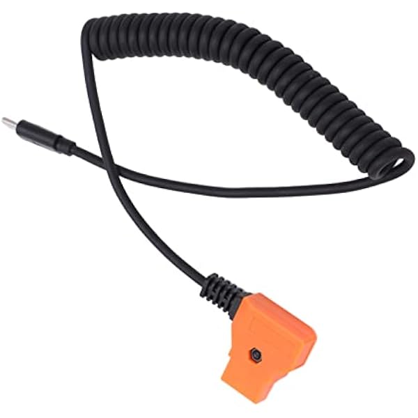 Elastyczny Kabel Zasilający USB C do Akumulatora z Mocowaniem V Lekki Kabel Zasilający Typu D Tap do Ogólnego Typu Wykonany z Wysokiej Jakości Stopu Tworzywa Sztucznego 35–90 Cm