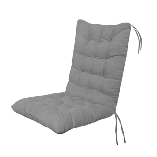 YIQIYOU Cojines para sillas Cojines Sillas Jardin, 45x100cm Cojin con Respaldo para sillones, Suave Cojines de Silla de salón, Cojín con Respaldo para Sillas de terraza(Colorear:Gray)