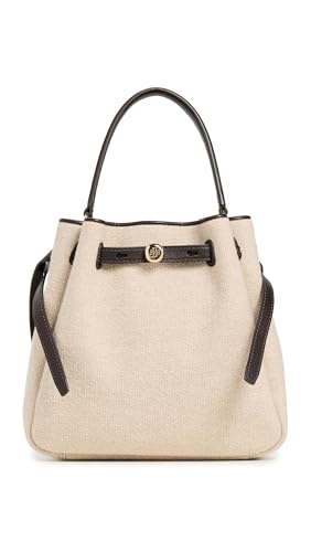 Tory Burch Women's Romy Canvas Bucket Bag, Cafe...