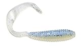Bobby Garland Hyper Grub Curly-Tail Swim-Bait Crappie Fishing Lure, Accessories for Freshwater Fishing, 2', Pack of 18, Blue Ice