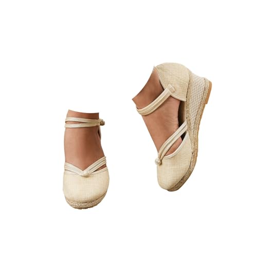 Sandalias Plataforma Mujer Esparto Cuña Cerradas Sandalias Comodas Alpargatas Verano Cierre De Hebilla De Vestir Casual Yute Sandalia Elegantes Moda Flexibles Zapatos Antideslizantes Fiesta Novia 2025