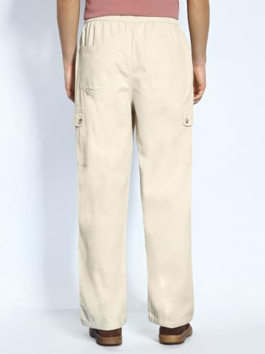 Image of Urbano Fashion Men's Loose Baggy Fit Cargo Jogger Chino Pant with 6 Pockets Stretchable