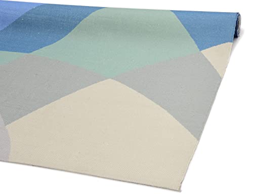 Image of Printed Rug Soft Floor Carpets with Anti Slip Backing for Living Room | Bedroom | Kids Room (Blue, 5x7 Feet)