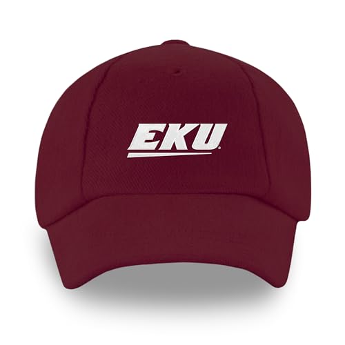 Creative Knitwear Eastern Kentucky Colonels Newborn Unisex Baseball Cap Maroon Solid Embroidered Logo - Size 0-6 Months