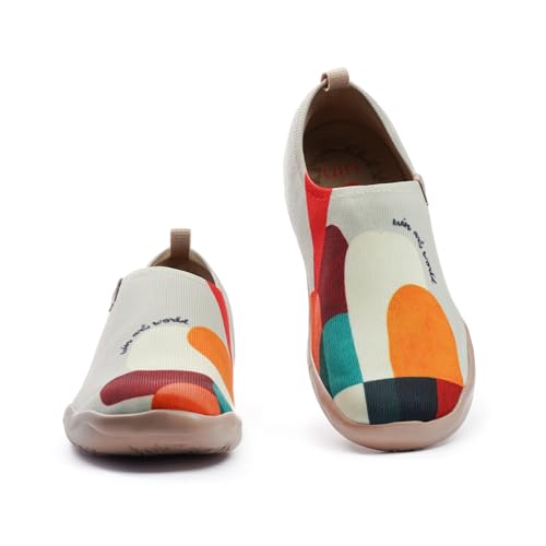 Image of UIN Shoes for Women Slip On Sneakers Comfortable Lightweight Barefoot Travel Art Painted Casual Loafers