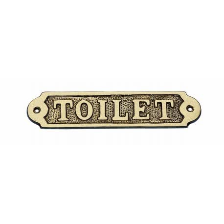 Brass Toilet Sign-Brass Door Sign (Brass,3.75X1.5 Inch)