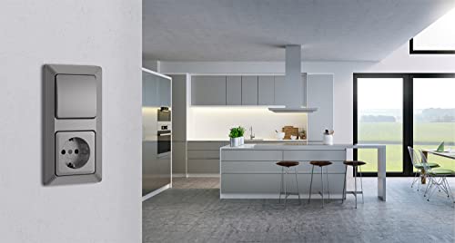 Kopp Abdeckrahmen 3-fach Milano stahl