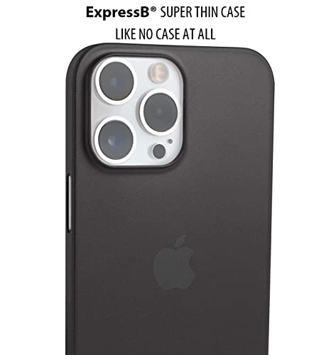 Image of ExpressB for iPhone 16 Pro Max Case Back Cover | Zero Drop Protection | Perfect for Minimalists | Ultra Thin Anti Scratch Matte Finish Case for iPhone 16 Pro Max (Black)
