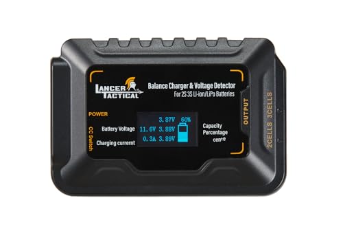 Lancer Tactical Advanced Li-Po Smart Pro Compact Balance Battery Lipo Charger w/Automatic Protection- (Black)