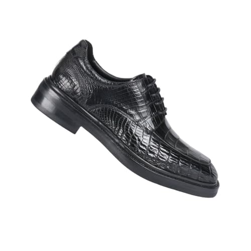Men's Crocodile Skin Strap Slip On Dress Shoes Comfort Business Casual Oxford Shoes Comfortable Non-Slip Low Top Business Work Shoes
