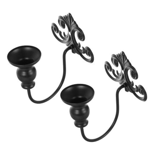 GOOHOCHY Retro Wall Candle Sconces 2pcs Metal Wall Decor for Dining Room Bedroom