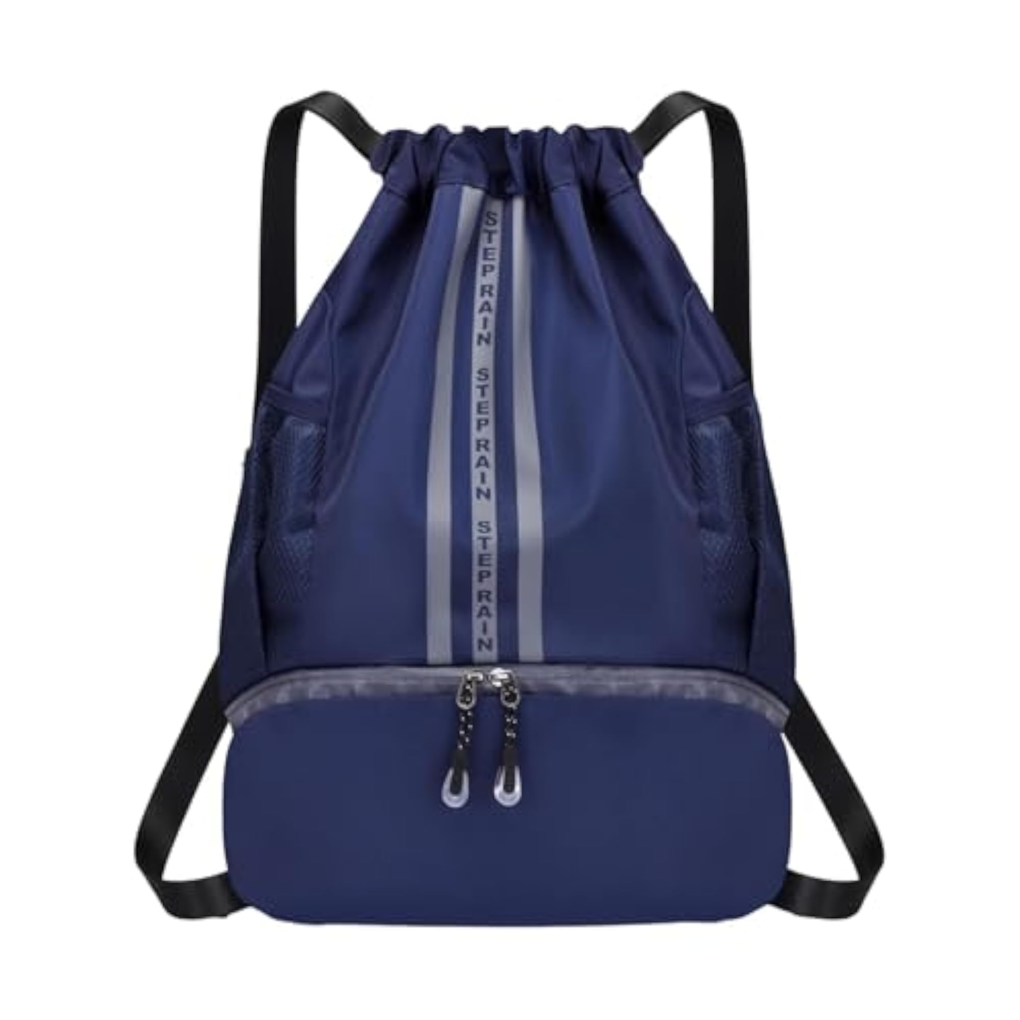 Drawstring Backpack Shoulder Bags Women Rucksack Dark Blue