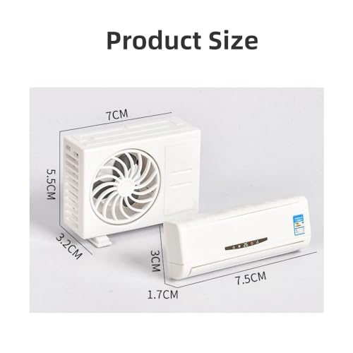 Image of Solar Air Conditioner Model Car Ornaments with Air Car Freshener Car Ornaments for Air Outlet Center Console Car Interior Decor Car Accessories (Gray + Gray [Lavender])