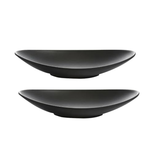 OSALADI 2pcs Bandejas Negras de Melamina para Sushi miniatura 1