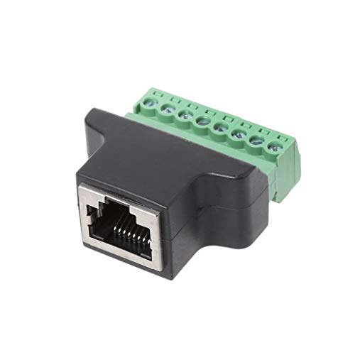 SZYDD RJ45 Female to Screw 8 Pin Connector Ethernet Cable Extender Adapter N Connector