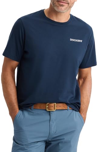 T-shirt Dockers graphique pour homme coupe droite col rond en coton doux