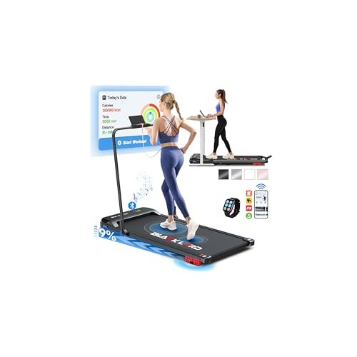 BLACK LORD Cinta de Correr con inclinación del 9% y pasamanos, 3,2 HP Walking Pad, Cinta de Correr eléctrica 4 en 1, 12 programas preestablecidos, Altavoz Integrado, Capacidad de 140 kgNegro
