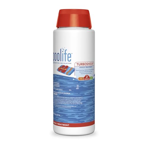 Poolife Turbo Shock to Eliminate Algae, Bacteria & Cloudy Water - Strongest 78% Calcium Hypochlorite Pool Shock - Fast-Dissolving, No Pre-Mixing - Safe Chlorine Shock for All Pool Surfaces - 5 lb