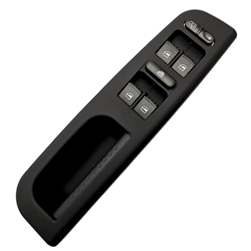 SWITCHDOCTOR Fully Assembled Window Master Switch and Bezel Set for 1999-2005 Volkswagen Jetta (Black) (1J4-959-857-D Power, Control, Button)