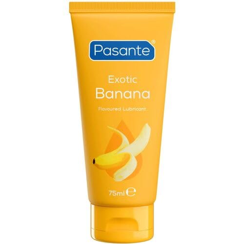 Lubricante Íntimo Sabor Plátano 75 ml | Base de Agua, Compatible con Preservativos, Textura Suave No Pegajosa, Apto para Sexo Oral, Vaginal y Anal | Vegano y Sin Parabenos