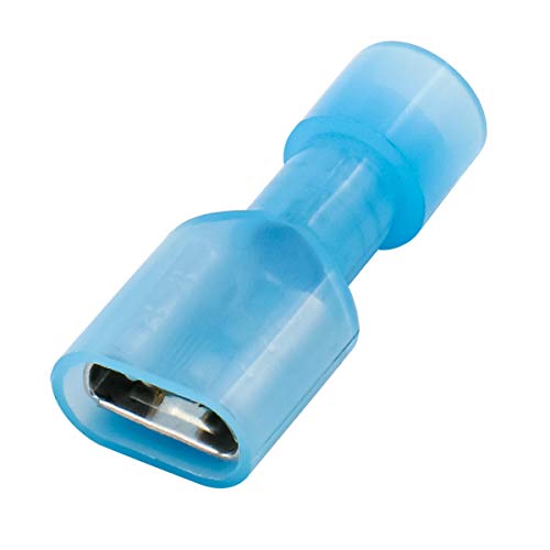 Baomain Female Fully Insulated Wire Crimp Terminalas Nylon Connectors Wiring Spade FDFN2-250 Pack of 100 - Thumbnail 2