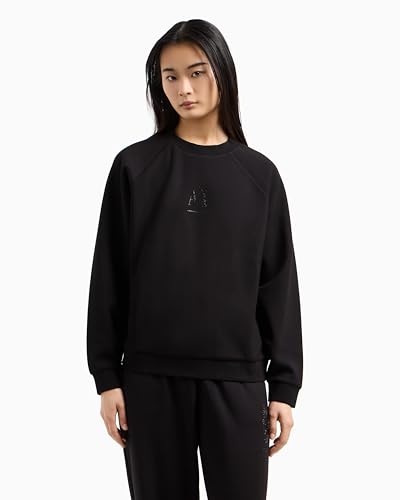 Armani Exchange Women's Icon Logo Studs Crewneck4