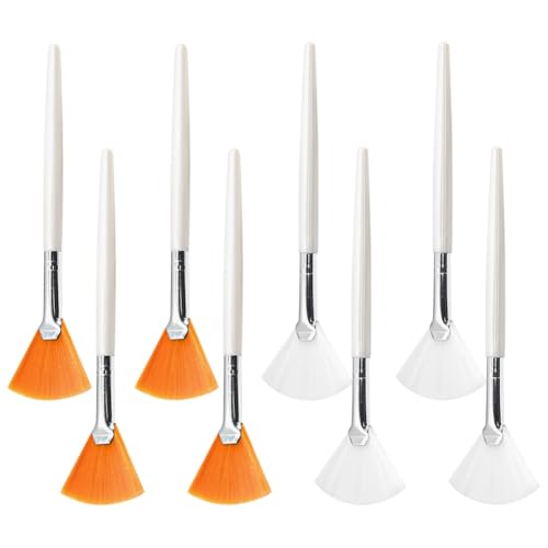 14 Pcs Facial Mask Brush Soft Fan Makeup Brushes Acid Applicator Brushes Face Highlighting Brush Mud Cream Brushes Cosmetic Applying Tools for Women Girls