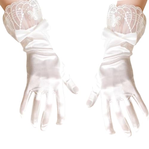 GUUDDAY Elegant Gloves Lace Full Finger For Proms Concert Evening Banquet Accessory Short Gloves For Bride And Bridesmaids