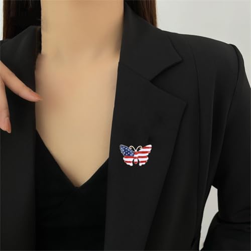 Image of USA Flag Brooch Pin Souvenir for United States of 2026 Veteran's Day Pin Patriotic Accessories Independence Day Decor Gifts for Sister