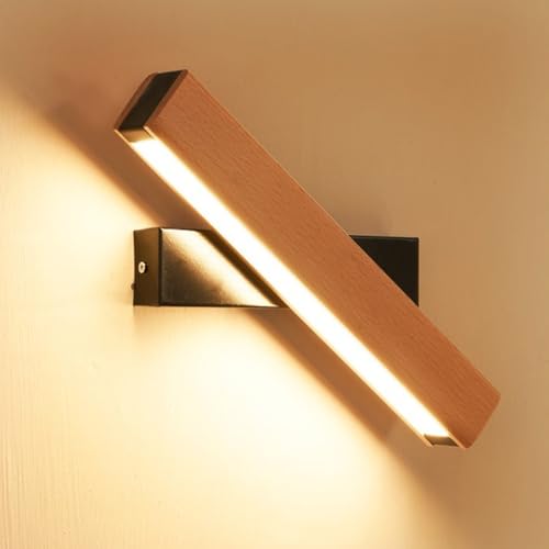 Winlams 6W LED murale rotatif Multi intérieur de lit modèle Éclairage mural aluminium bois bois couleur Applique murale décorative, fer, Bois