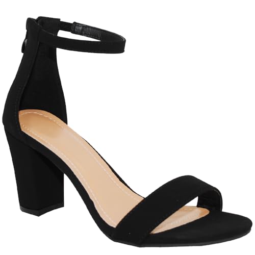 Image of Women's Chunky Heel Ankle Strap Sandals