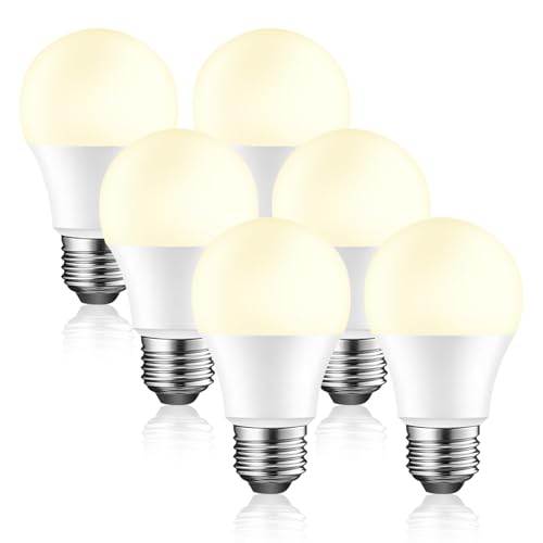 EXTRASTAR Bombillas LED 9W E27, Luz Cálida 3000K, 860Lm, No regulable,Ahorro de energía, Casquillo Gordo 6Pcs