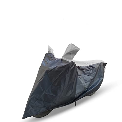 Image of All Weather Protection Scooty Cover for Activa 6G Large - Anti UV - Dustproof - Polyester Top of The Line Scooty Cover Black Silver