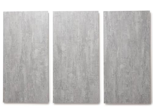 Lucida Surfaces ラグジュアリービニールフローリングタイル Lucida Surfaces | 接着剤で接着する粘着フローリング DIY取り付け用 | ストーンルック厚板18枚 | 氷河 | PresCore | 36平方フィート