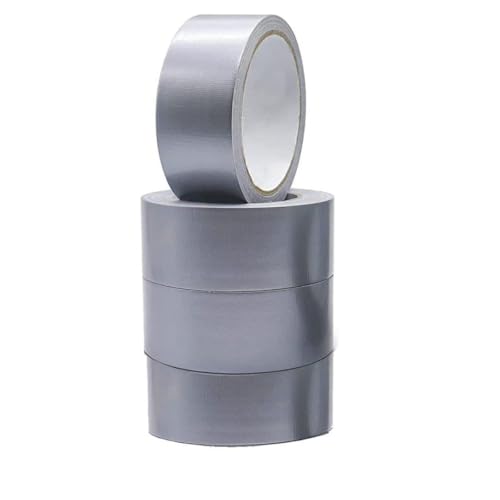 MARKQ 4 Rolls Duct Tape | 2 inches x 15 yards Strong Adhesive Silver Tape for Packing Kitchen Home Office Indoor & Outdoor Use