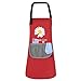 ZONEKEY Delantal Cocina Impermeable Delantal PVC Profesional Masterchef Con la Función de Limpiar las Manos Para Mujer y Hombre
