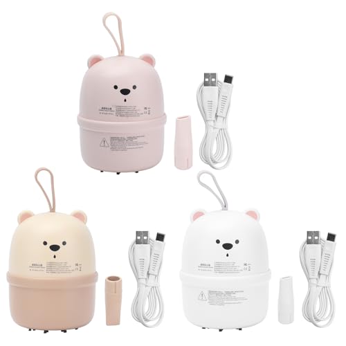 FUZHUI Portable Kids ' Mini Vacuum Cleaner - Rechargeable, Efficient Desk Debris Removal with Adorable Bear Design(Pink)