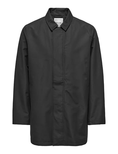 Manteau noir homme Only & Sons Onshall taille XL veste longue hiver casual