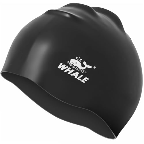 WHALE Extra Large Swim Cap for Women Men Non-Slip, High Elasticity Keeps Hair Dry Unisex Large Size...